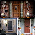Pikkukuva 5 / 5: Halloween-ovikellokoriste, kummitteleva ovikello, Halloween-valosilmä, ovikoristeet, juhlaovikellotuki kummitustalolle