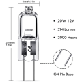 Pikkukuva 3 / 7: G4 12V Halogeenivalot 20W 10 pcs
