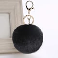 Miniatyrbillede 2 af 7: Fluffy nøglering blød plys charme ring nøglering imiteret pels bolde taske vedhæng nøglering dekoration