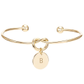 Miniatyrbilde 1 av 3: Mote Initial Smykker Initial Legering Brev Charm Armbånd for Kvinner Brudepike Binde Gold B