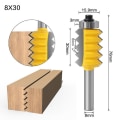 Miniatyrbillede 1 af 5: 8mm skaft hævet panel \"v\"-samlingsbits fingerled limfræser til trætap træbearbejdning kegletap fræsemaskine 8x30MM