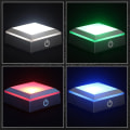 Miniatyrbillede 2 af 5: Led lysbase til krystal 3d glaskunst farverig oplyst firkantet stand display plade flad