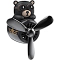 Pikkukuva 1 / 7: Auton raikastin, Pilot Bear -auton diffuusori pyörivällä potkurivalvimella, ilmanraikastin, aromaterapia, koristeet, auton lisävarusteet Cool Black