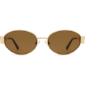 Pikkukuva 2 / 5: SOJOS Retro Oval Aurinkolasit Yhteensopivat Naisten ja Miesten Trendikkäät Aurinkolasit Klassiset Sävyt UV400 Suoja SJ1217_SSDLV DB Shiny Gold-Brown