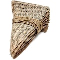 Miniatyrbillede 1 af 5: 11 meter hessian banner, vimpelguirlande, 48 stk. jutevimpelguirlande, trekantflag til bryllupper, fester, dåbsdekoration (13 x 16 cm)