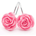 Miniatyrbillede 4 af 5: Dhrs 12 stk. Hjemmemode Dekorative Anti Rust Bruseforhængskroge Rose Design Bruseforhæng R(hy)