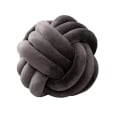 Miniatyrbillede 1 af 5: Knudet plys pude pude rundt knudepude til sofa soveværelse seng 27CM Dark Grey