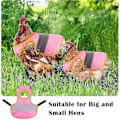 Miniatyrbilde 2 av 5: 3 stk. Hønse Refleksvest Justerbar Kyllingsele Gå Kylling Sal Kylling Forkle For Høner Fjærbeskyttelse Holder For And Høner Gås Poult pink