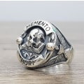 Miniatyrbillede 2 af 5: Memento Mori Skull Sterling Sølv Ring Legering Elektroplet Unisex Skull Ring 12