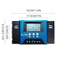 Miniatyrbilde 5 av 5: 50A MPPT Solcelleladningsregulator med LCD-skjerm, USB, Flere Lastkontrollmoduser, Ny MPPT Teknisk Maksimal Ladestrøm