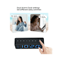 Miniatyrbillede 4 af 4: Rgb Digital Alarm Clock Radio, Dobbelt Alarm Med Ugedag/weekend Tilstand, Snooze, Fm Radio Sleep Timer,