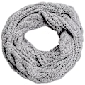 Miniatyrbild 1 av 3: Dam infinity stickad halsduk cirkel loop varm mode tjock ribbad halsduk grå