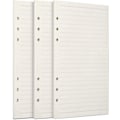 Miniatyrbilde 1 av 5: A6 Refill Paper, 3 Pakker 100GSM Tykt Refillable Paper 6 Hull Fyllstoff Innlegg Løsark Paper 135 Ark (270 Sider)