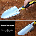 Miniatyrbilde 4 av 5: Hagespade håndspade med ergonomisk gummiert mykt sklisikkert håndtak for planting, omplanting, luking, flytting og utjevning av jord Hagegave