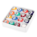 Pikkukuva 1 / 5: 25 mm Lasten Biljardipöydän Pallonsetti Hartsi Pieni Pool-mailapallo Täysi Setti