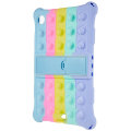 Pikkukuva 3 / 5: Lenovo Tab M10 HD Gen 2 Tb-x306x:n Push Fidget -aististimulaattori -tablettikuori, kuplapop-suojaava kansi PC-telineellä Colorful Baby Blue