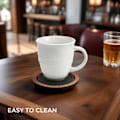 Miniatyrbillede 7 af 7: 6 Kopper Pad Mat Sort - Rund Silikone Gummikop Underlag - Skridsikker til Kaffe Ølglas Vinglas Flaske Hjem & Bar - Silikone Kopmåtter black