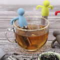 Miniatyrbillede 4 af 4: 2 stk. rustfrit stål silikone te-infuser, hængende te-filter te-infuser til løs te silikone te-infusere til tekande, kopper og kop (blå