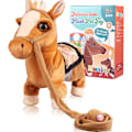 Miniatyrbillede 1 af 5: Gående Pony Legetøj Musikalsk Syngende Dansende Plys Interaktiv Pony Gå Langs Legetøj Hest Med Snore Pony Robot Plys Stoppet Dyr Rystende Hoved Balder