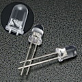 Miniatyrbillede 3 af 4: 200 stk. 5 mm hvide LED-dioder, klare runde transparente, 3-3,4 V, 20 mA, superlyse belysningspærer, elektroniske komponenter, lysdioder