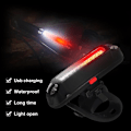 Pikkukuva 1 / 5: 120 Lumenin pyörän takavalo, USB-ladattava, vedenpitävä MTB-pyörän takavalo, Ciclismo Red White