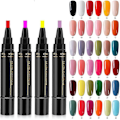 Miniatyrbild 4 av 5: 6 st nagellackspennor, 36 färger nagellack gelpenna 5ml, 3 i 1 gel nagellackspenna, blötlagda UV LED nagellack nagelverktyg för kvinnor C