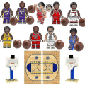 Miniatyrbillede 1 af 3: Nba Basketball Byggesæt Basketball Stjerne Mini Minifigur Basketballbane Basketball Stativ