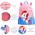 Pikkukuva 3 / 5: Lasten taapero esikoulu matkareppu päiväkoti Cool Cute Cartoon Schoolbag reppu Yksisarvinen Violetti reppu Kirjakassi tytöille pojille vauva Unicorn Blue