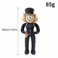 Miniatyrbillede 3 af 5: Skibidi Toilet Titan Drill Man Plys, skibidi Toilet Titan Clockman Plys Titan Clock man