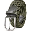 Miniatyrbild 1 av 6: Herrbälte, Elastiskt flätat bälte Unisex Herr Dam Flätat Elastiskt Stretch Vävt Bälte 33mm(1,25\"), Längd 42\"(107cm) Passar Midja 33\"-36\", Flera Färger Dark Green