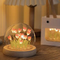 Miniatyrbillede 5 af 5: 10/20 stk. Tulipan Natlampe Batteridrevet Tulipan Blomst Bordlampe Diy Simulation Tulipan Led Natlys Håndlavet Senge Lys D