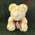 Miniatyrbillede 1 af 5: 2024 40cm Teddybjørn Rose Hjerte Teddybjørn Kunstig Blomst Valentinsdagsgave yellow mix