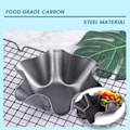 Miniatyrbillede 2 af 5: Petalformet Bageskål i Kulstofstål Non-stick Salatskål Til Tortillas, Kager 8 Petals
