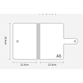 Miniatyrbild 2 av 7: Ringpärm i klar mjuk PVC, 6-håls ringpärm, vattentät lösbladsmapp med transparent linjal, påfyllningsbar pärm A6