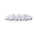 Miniatyrbillede 4 af 5: Cloud-formet håndledsstøtte i blødt læder med memory foam til komfortabel skrivning for at lindre smerteforebyggelse - tilfældig farve White