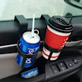 Miniatyrbillede 7 af 8: 2 stk. Sort Auto Bil Kopholder, Plastik Bil Vand Kopholder Sort Bil Drikkeholder Lastbil Sæde Kopholder til Flaske, Termoskopper, Drikkedåser
