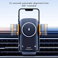 Miniatyrbillede 8 af 11: Biltelefonholder Montering Instrumentbræt Luftventil Bilvugger Solcelledrevne Smartphones Klemestativ null - Universal model