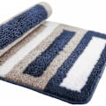 Miniatyrbild 1 av 5: Halkskyddad badrumsmatta köksmatta fluffig badrumsmatta mjuk mikrofiber duschmatta
