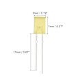 Miniatyrbillede 2 af 5: 2x5x7mm x LED-lyspære, 200 stk. rektangulær lysdiode til elektronisk komponentindikator, gul