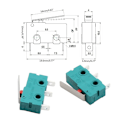 Miniatyrbild 5 av 5: 5 st Kw4-brytare Dammsäkra Ss5gl Mikrobrytare Kw4 3z 3 Kw4-3z-3 Kw4-3z-3 3D-skrivartillbehör (förpackning med 5)