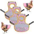 Miniatyrbilde 1 av 5: 3 stk. Hønse Refleksvest Justerbar Kyllingsele Gå Kylling Sal Kylling Forkle For Høner Fjærbeskyttelse Holder For And Høner Gås Poult pink