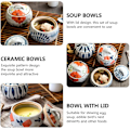 Miniatyrbilde 5 av 5: 1 stk Keramisk Gryterett Gryte Dampende Suppe Fargerik Keramisk Skål Keramisk Kokebord Servise Mini Suppe Leire Gryte Suppe Gryte Keramisk Dampende Kopp Japansk Stil