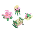 Pikkukuva 3 / 5: Puu-nukkekoti Miniatyyri Lasten Leikkilelut Lahjat #6