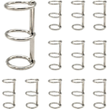 Miniatyrbillede 1 af 5: 12 stk. sølvfarvede bogringe, 3 hullers metal løsbladssamlerringe, ring snap split hængslet