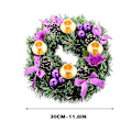 Miniatyrbild 2 av 2: Julkrans, Lila Band Advent Ljusstake Julkrans Mittpunkt För Hem Kyrka B