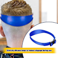 Miniatyrbillede 2 af 5: Halsudskæringsbarberingsskabelon og frisørguide, justerbart buet holdbart silikonehårbånd til DIY-hårklipning Tone og tilspidsningsguide til klip Blue