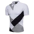 Pikétröja för män Golf Casual Sommar Kortärmad Topp Vit L White L