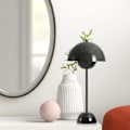Miniatyrbillede 4 af 5: Bordlampe, øjenvenlig LED-blomsterpotte-bordlampe, bærbar til skole, sort