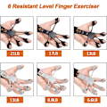 Miniatyrbilde 2 av 5: Fingerstyrke Håndgrepsstyrker, 2PCS 6 Motstandsnivå Håndtrener Gitargrepstrekker, Silikon Holdbar Greptrener