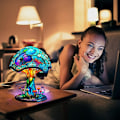 Miniatyrbilde 4 av 5: Bohemian Stained Glass Sopplampe - Dekorativ nattlampe - Harpiks prosess hjemmeinnredning COLOR 2